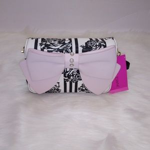 Last One NWT Betsey Johnson Black Floral Crossbody